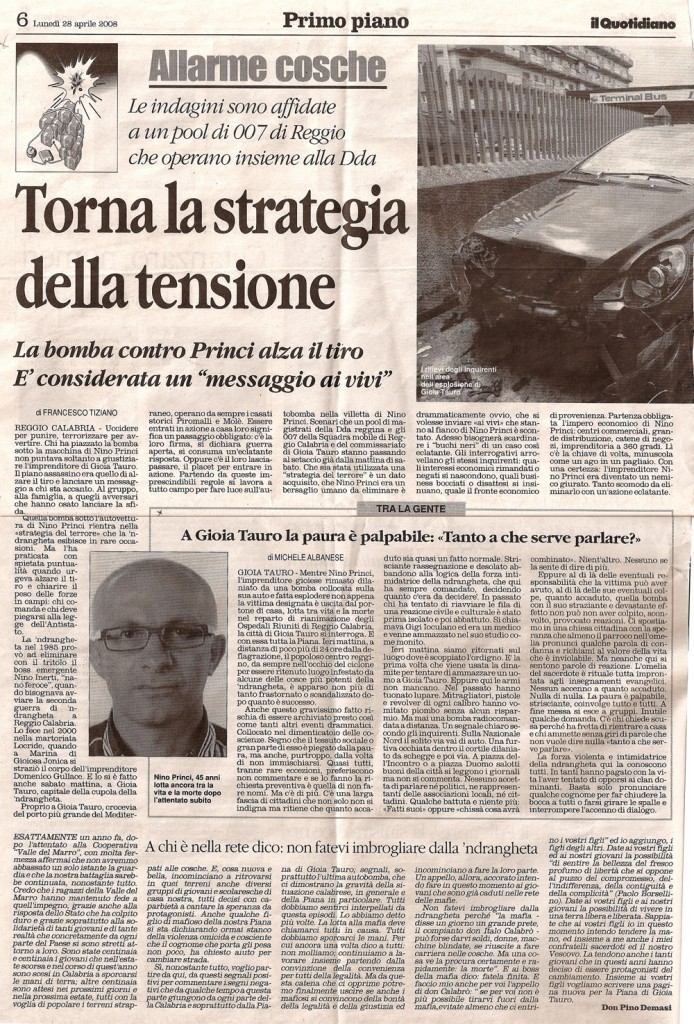 Torna la strategia della tensione