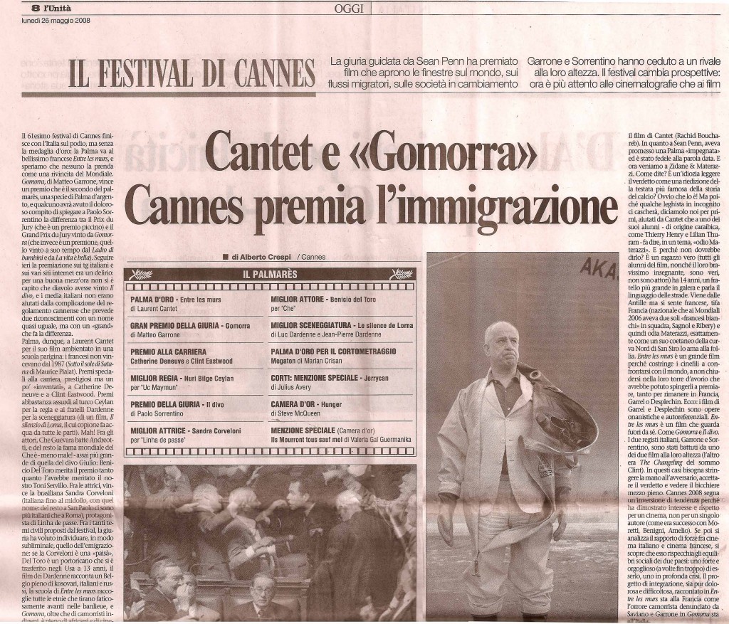Cantet e Gomorra. Cannes premia l’immigrazione