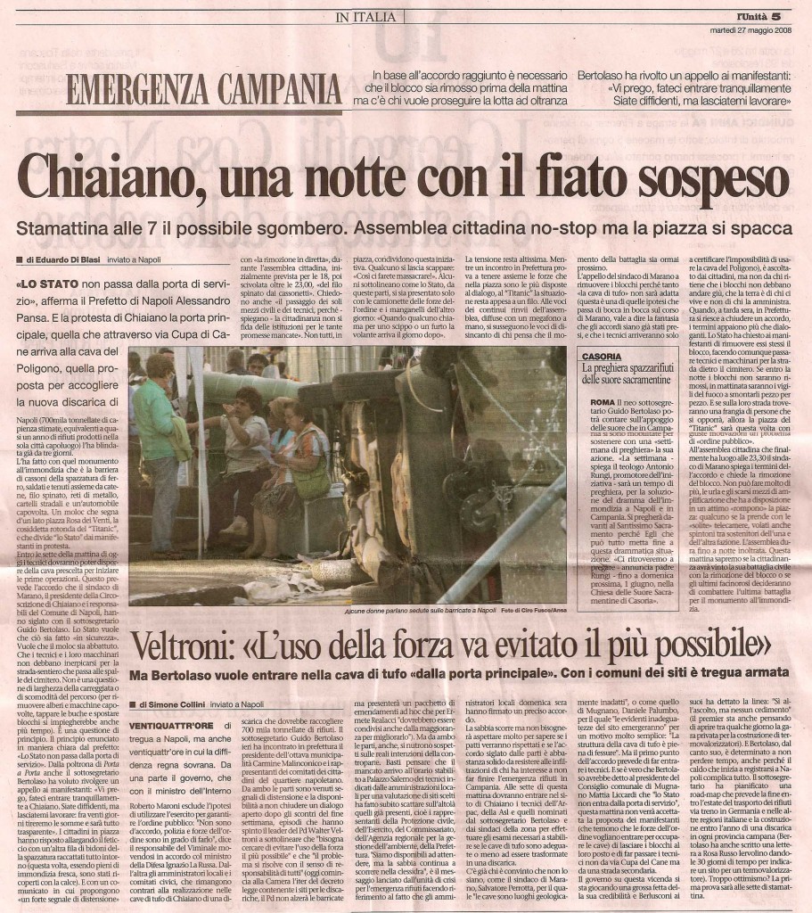 Chiaiano, una notte con il fiato sospeso