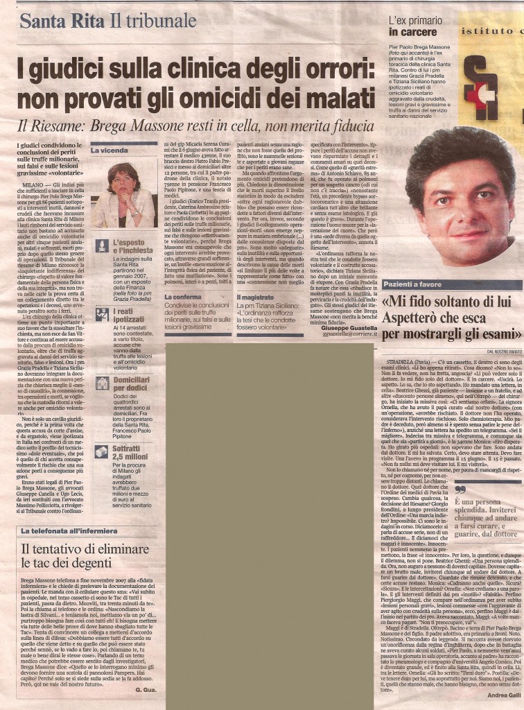 I giudici sulla clinica degli orrori: non provati gli omicidi dei malati