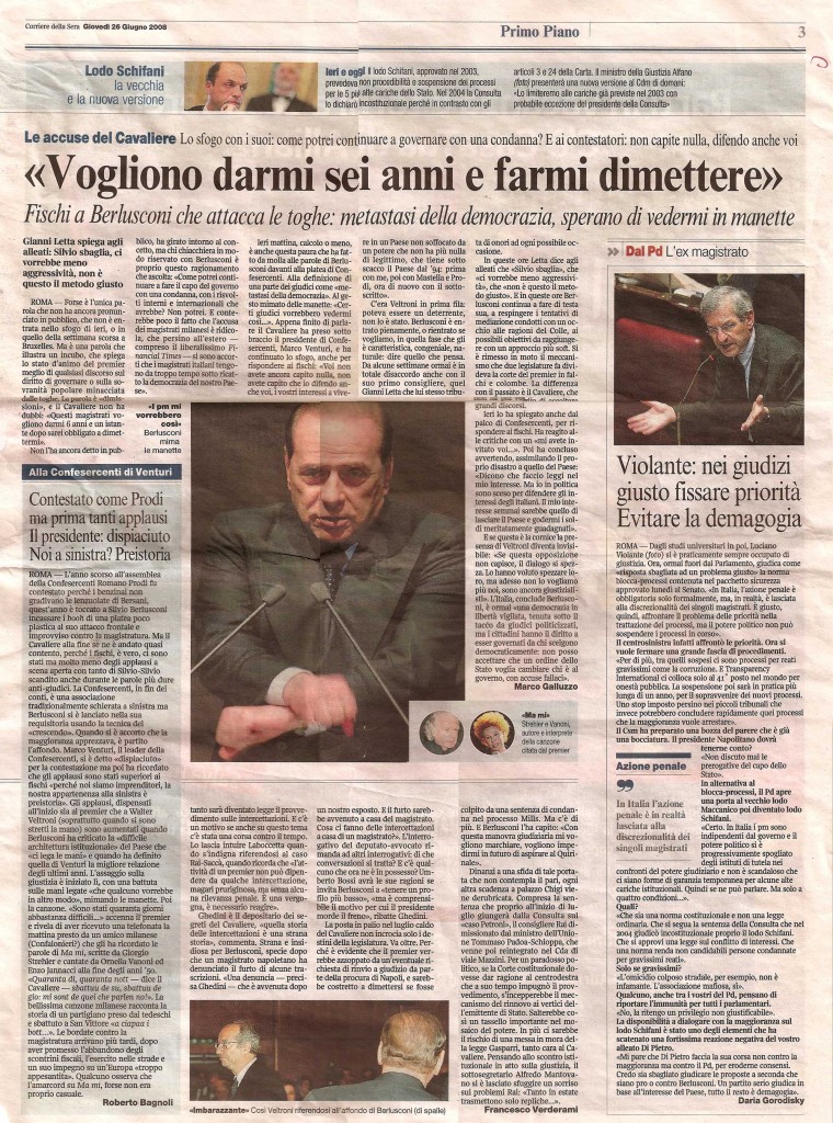 «Vogliono darmi sei anni e farmi dimettere»