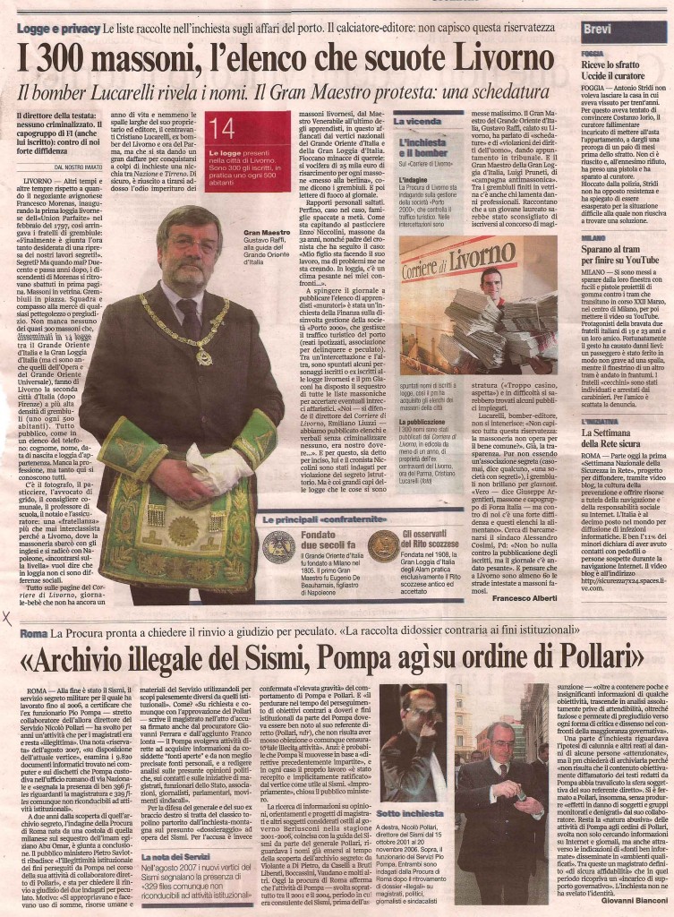 I 300 massoni, l’archivio che scuote Livorno