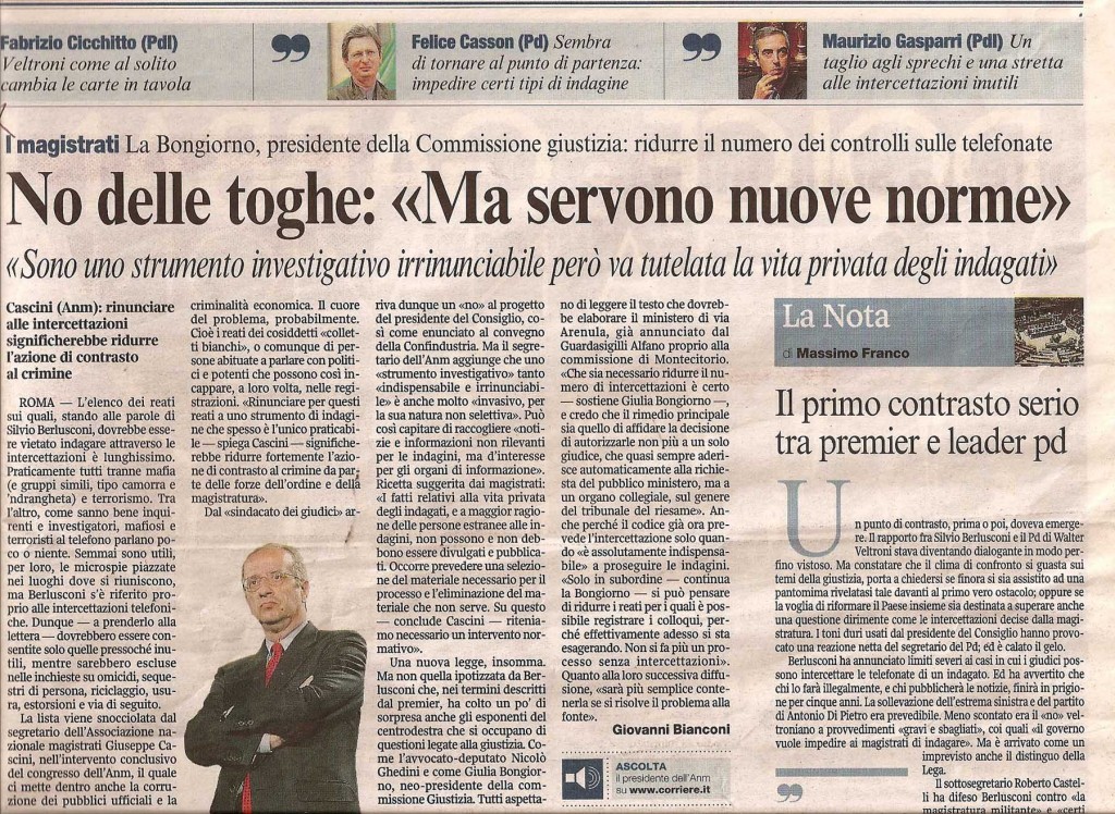 No delle toghe:«ma servono nuove norme»