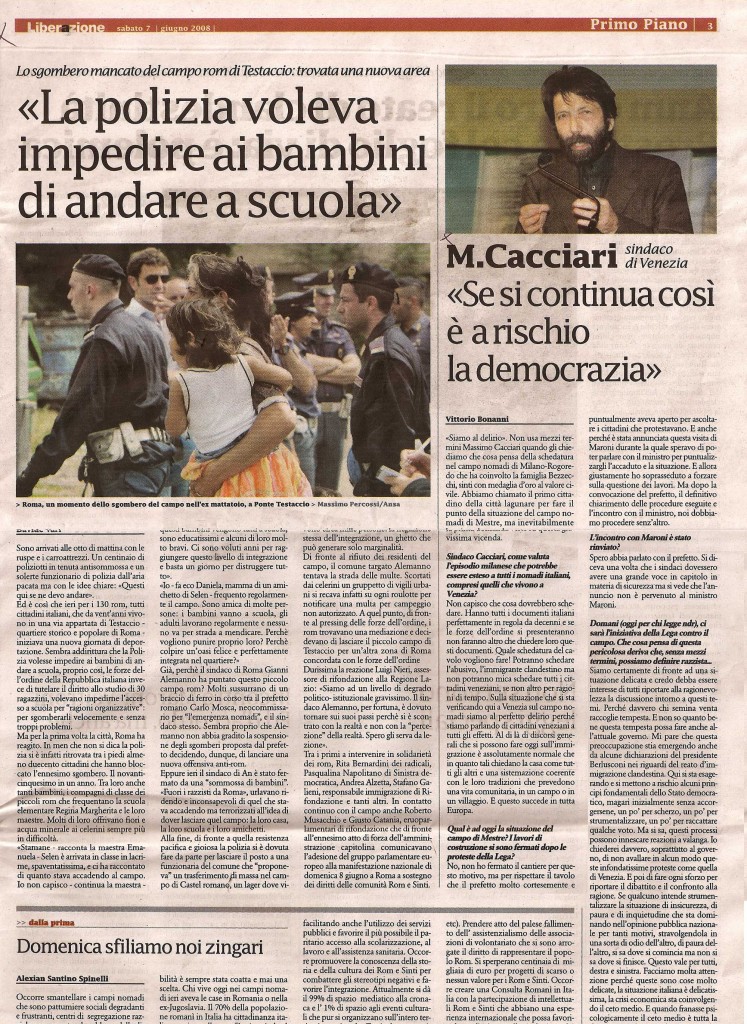 «La polizia voleva impedire ai bambini di andare a scuola»