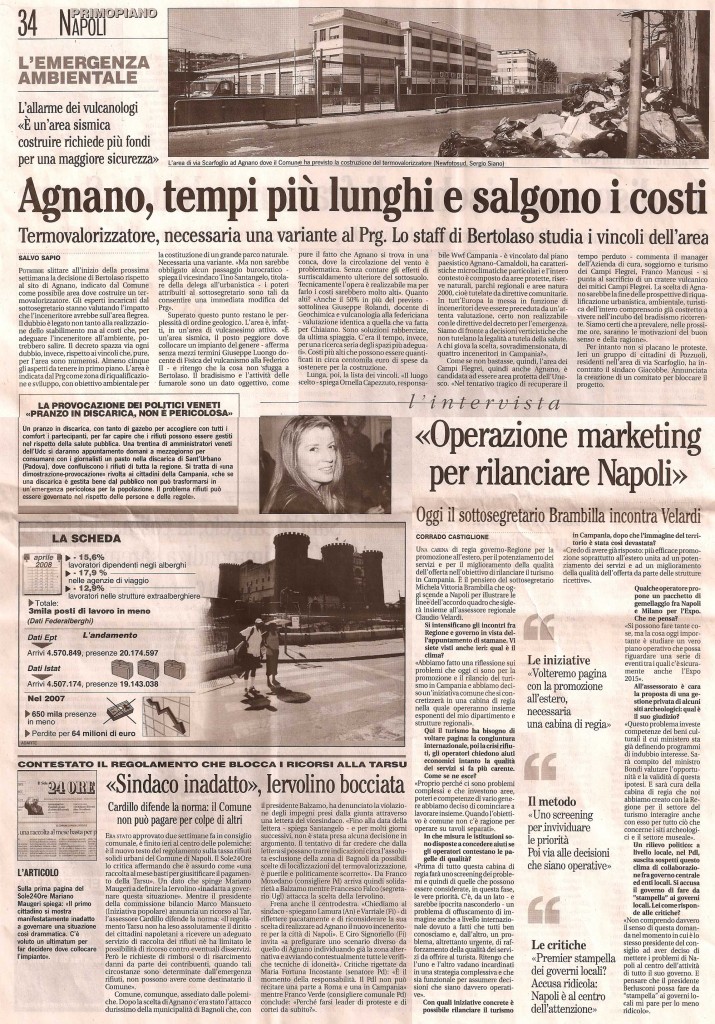 Agnano, tempi più lunghi, salgono i costi