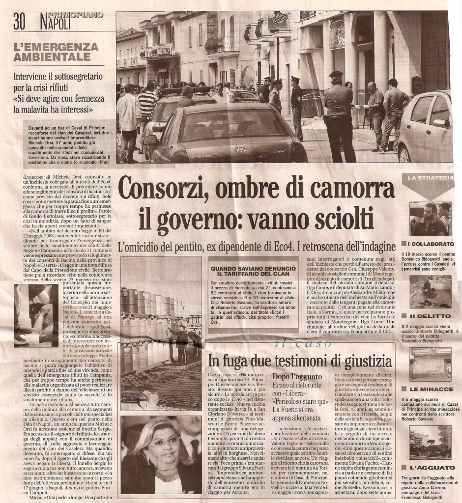 Consorzi: ombre di camorra. Il governo: vanno sciolti