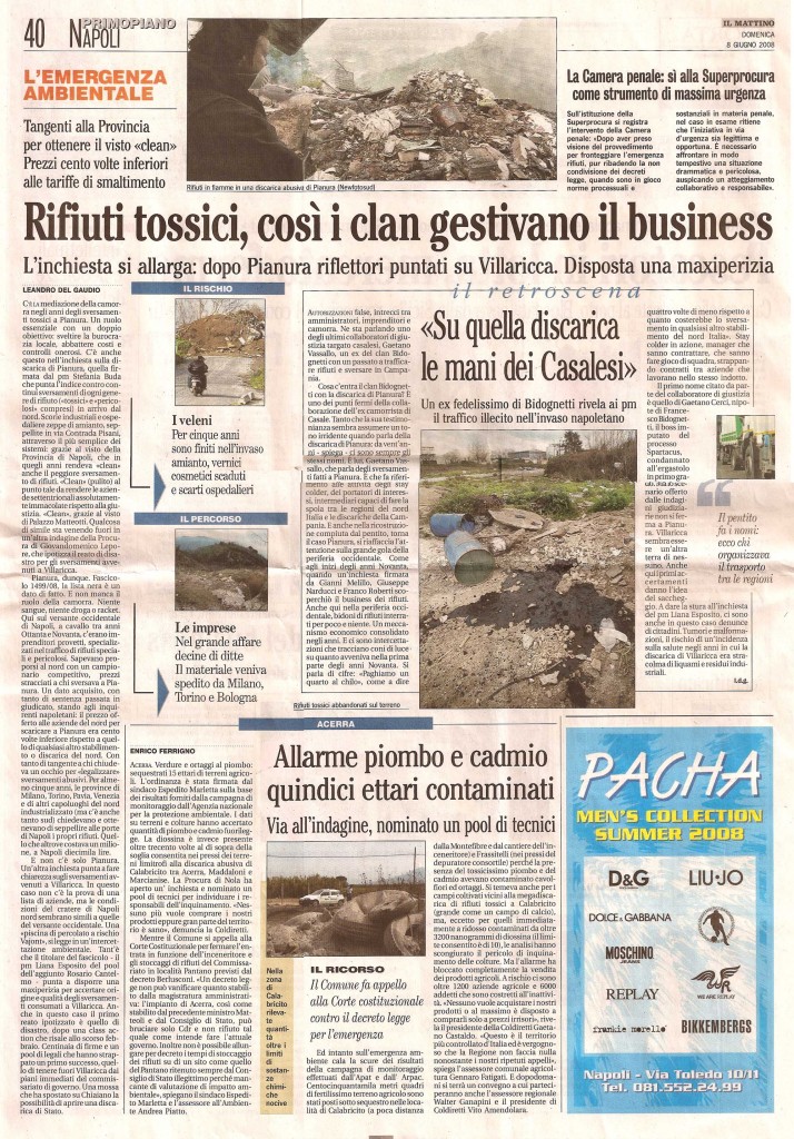 Rifiuti tossici, così i clan gestivano il business