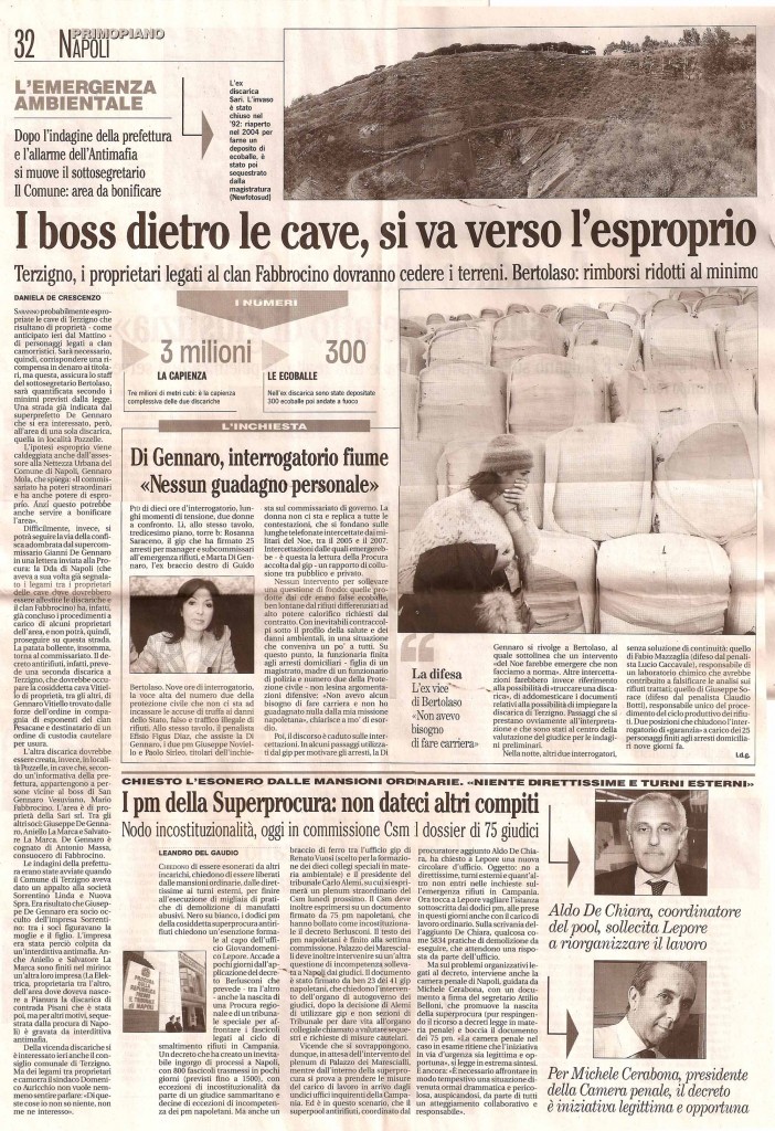 I boss dietro le cave, si va verso l’esproprio