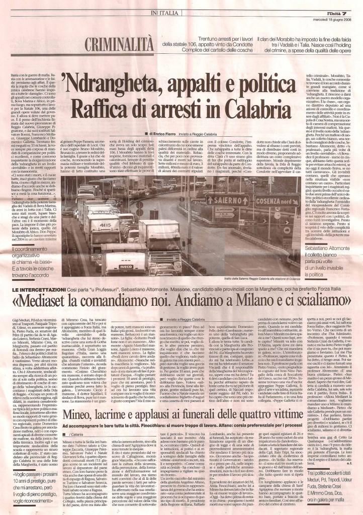 ‘Ndrangheta, appalti e politica. Raffica di arresti in Calabria