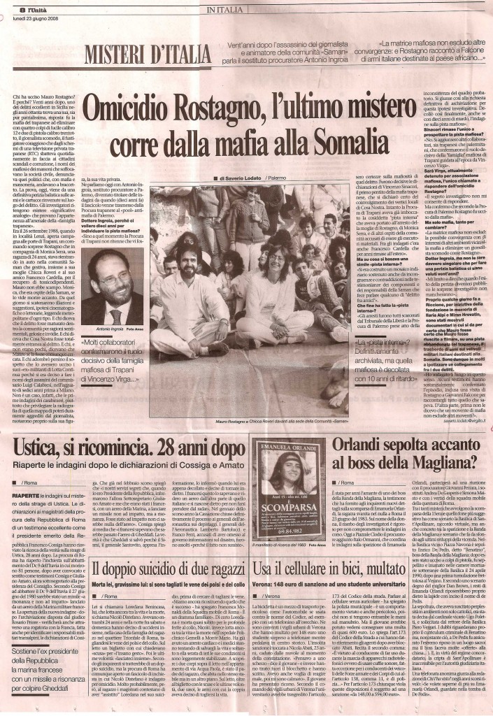 Omicidio Rostagno: l’ultimo mistero corre dalla mafia alla Somalia