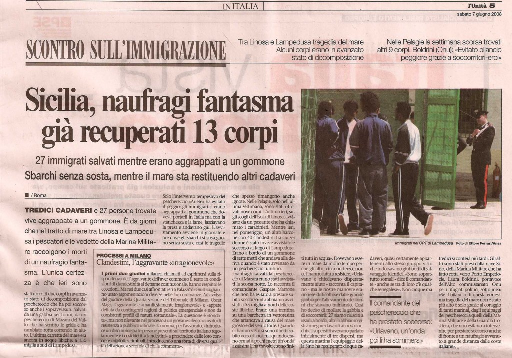 Sicilia, naufragi fantasma, già recuperati 13 corpi