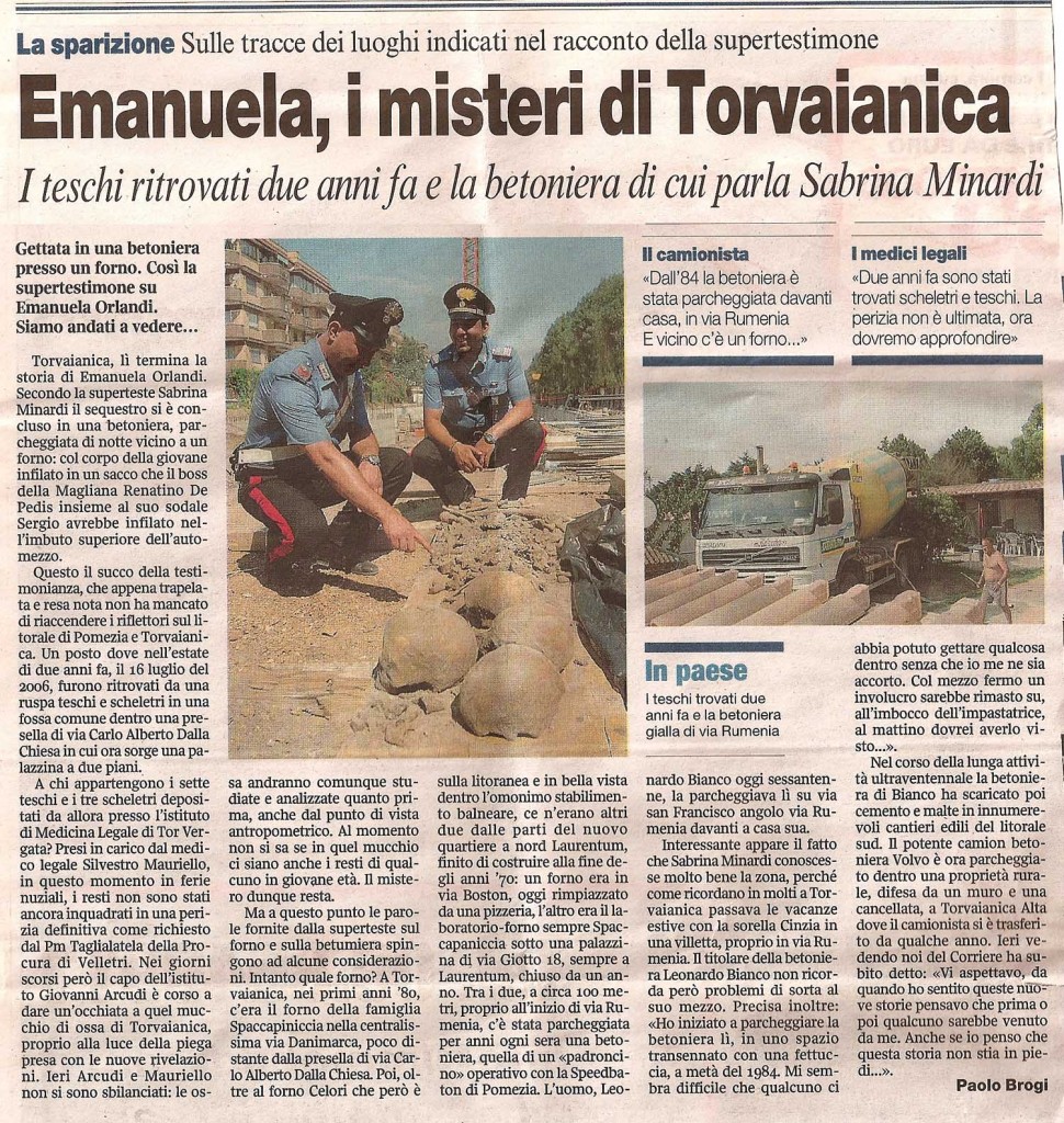 Emanuela, i misteri di Torvaianica