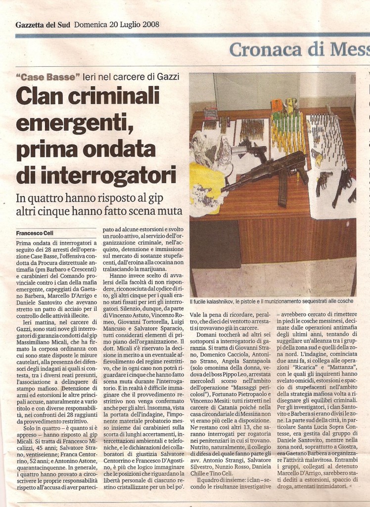 Clan e criminali emergenti, prima ondata di interrogatori