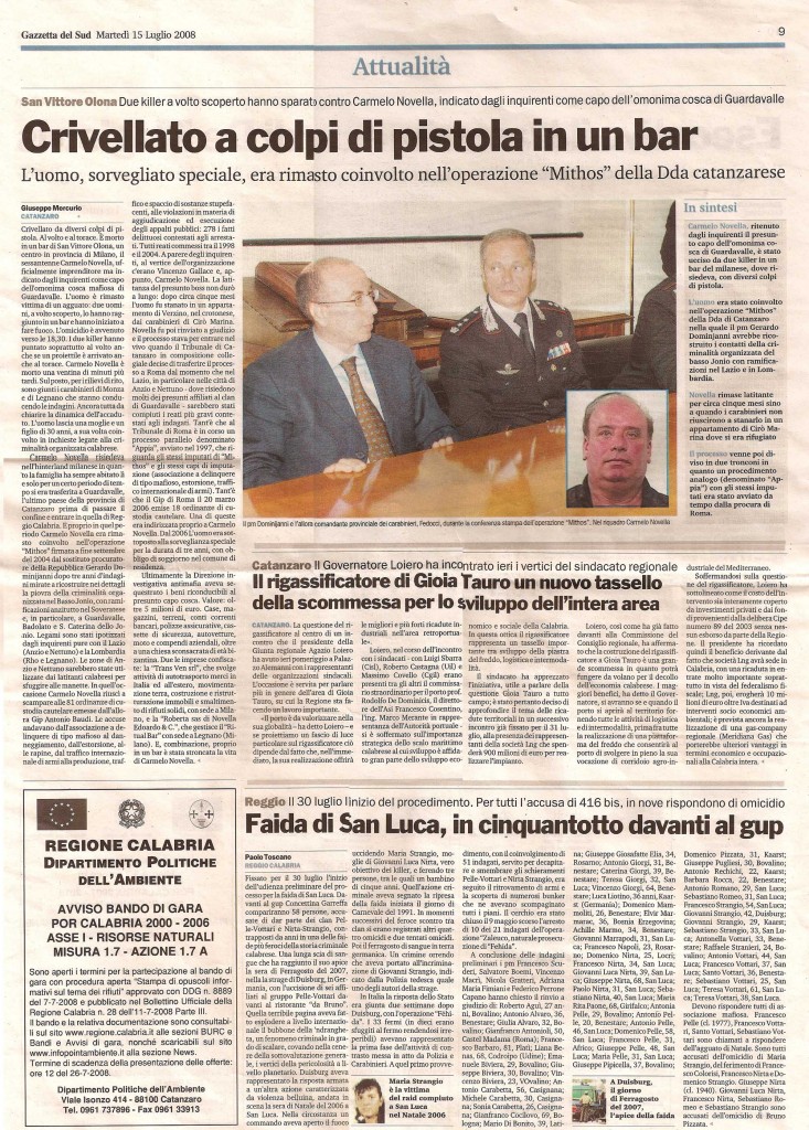 Crivellato a colpi di pistola in un bar