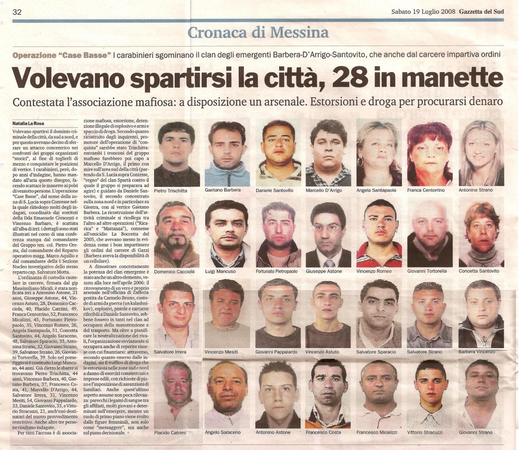 Volevano spartirsi la città, 28 in manette