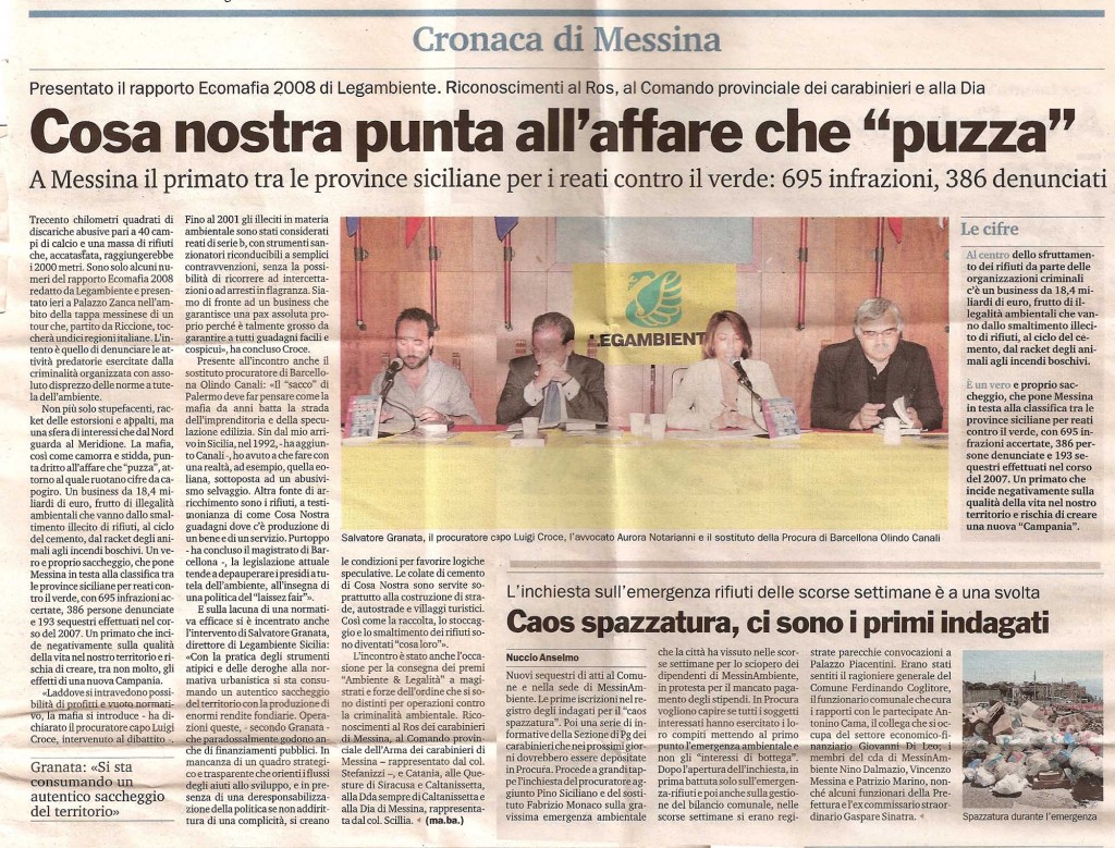 Cosa nostra punta all’affare che “puzza”