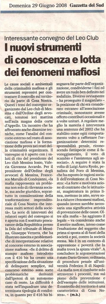 I nuovi strumenti di conoscenza e lotta dei fenomeni mafiosi