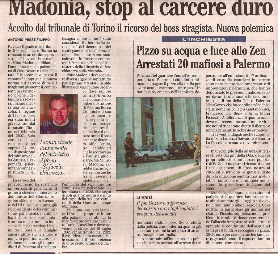 Madonia, stop al carcere duro