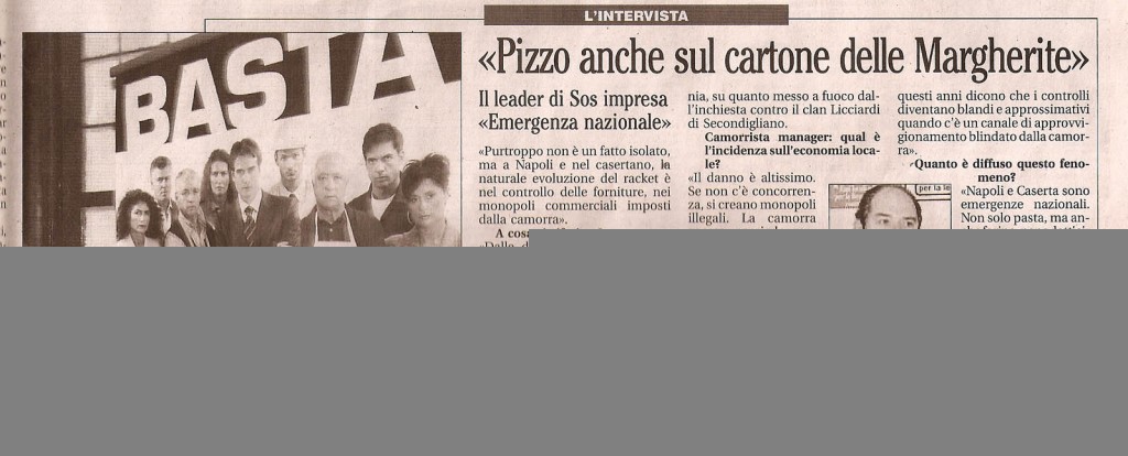 “Pizzo anche sul cartone delle Margherite”