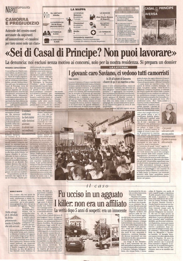 «Sei di Casal di Principe? Non puoi lavorare»