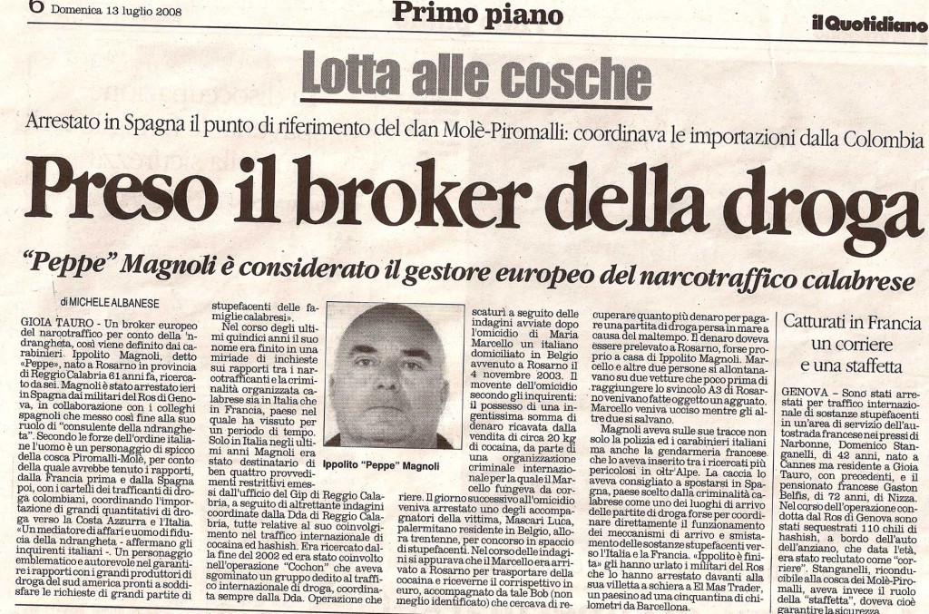 Preso il broker della droga