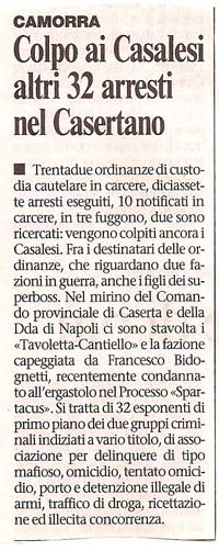 Colpo ai Casalesi altri 32 arresti nel Casertano