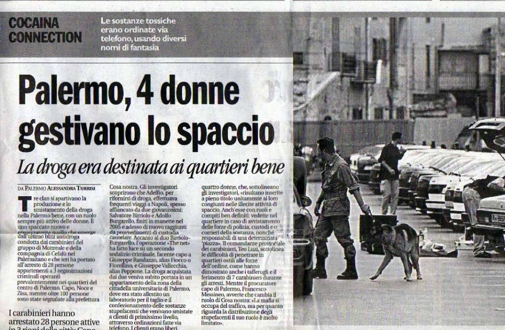 Palermo, 4 donne gestivano lo spaccio