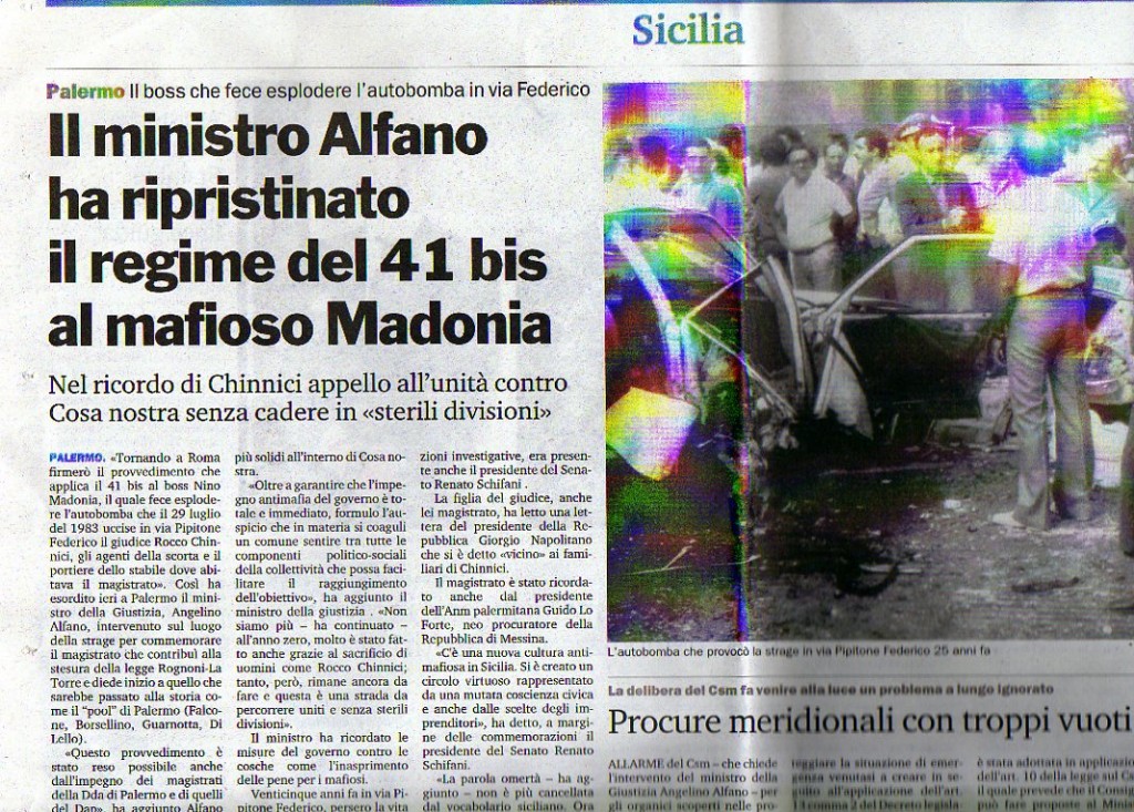 Il Ministro Alfano ha ripristinato il 41 bis al boss Madonia