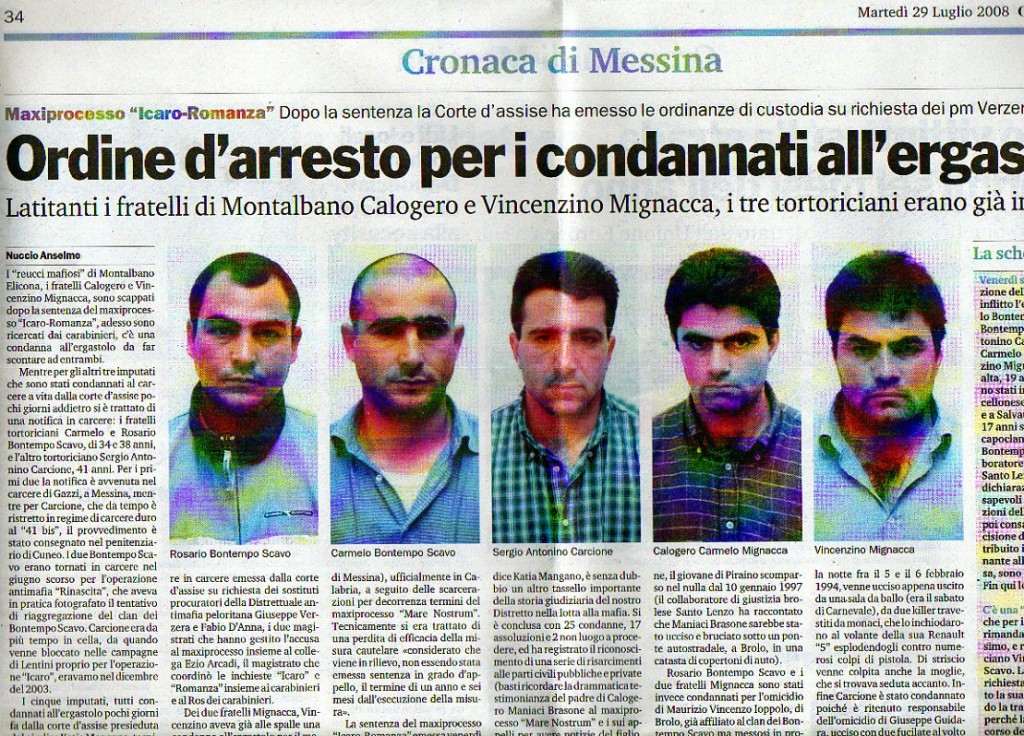 Cinque ordini di arresto per i condannati all’ergastolo