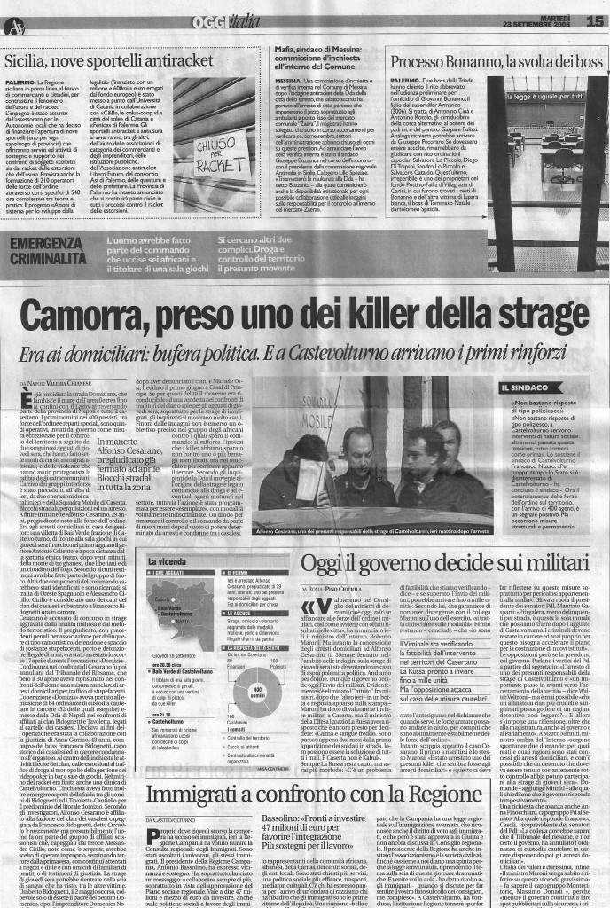 Camorra, preso uno dei killer della strage