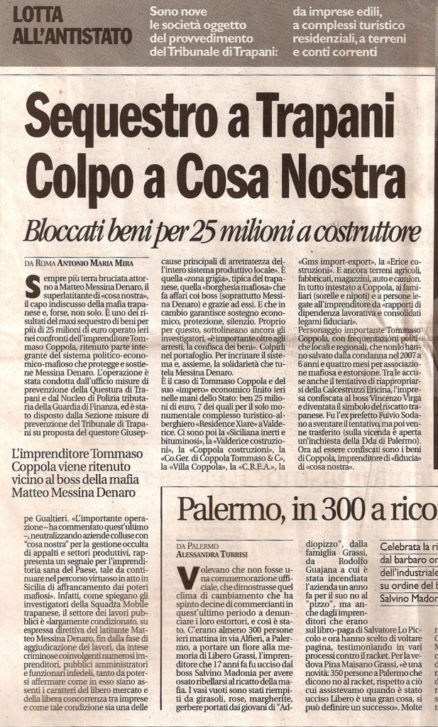 Sequestro a Trapani. Colpo a Cosa Nostra