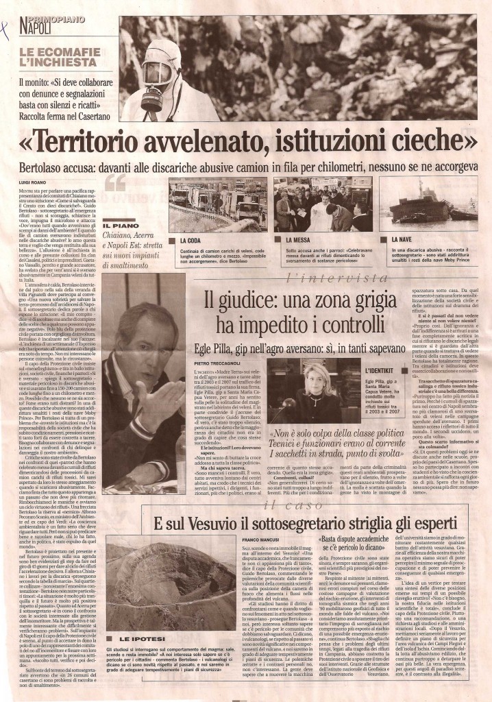 “Territorio avvelenato, istituzioni cieche”