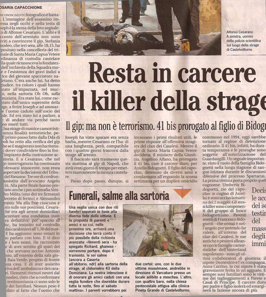 Resta in carcere il killer della strage