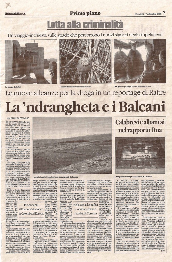 La ‘ndrangheta e i Balcani