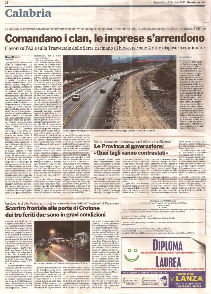 Comandano i clan, le imprese s’arrendono