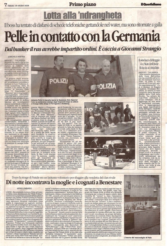 Pelle in contatto con la Germania