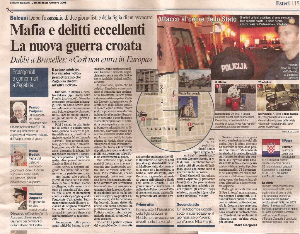 Mafie e delitti eccellenti. La nuova guerra croata