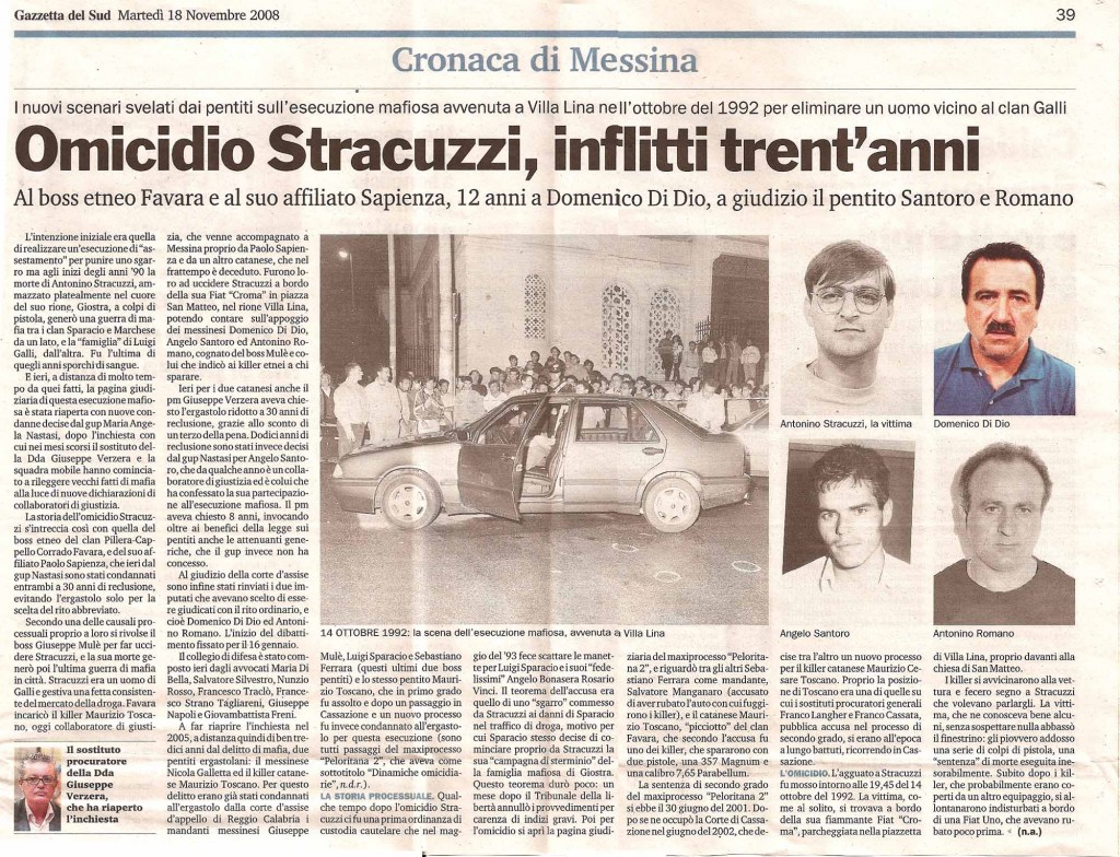 Omicidio Stracuzzi, inflitti trent’anni