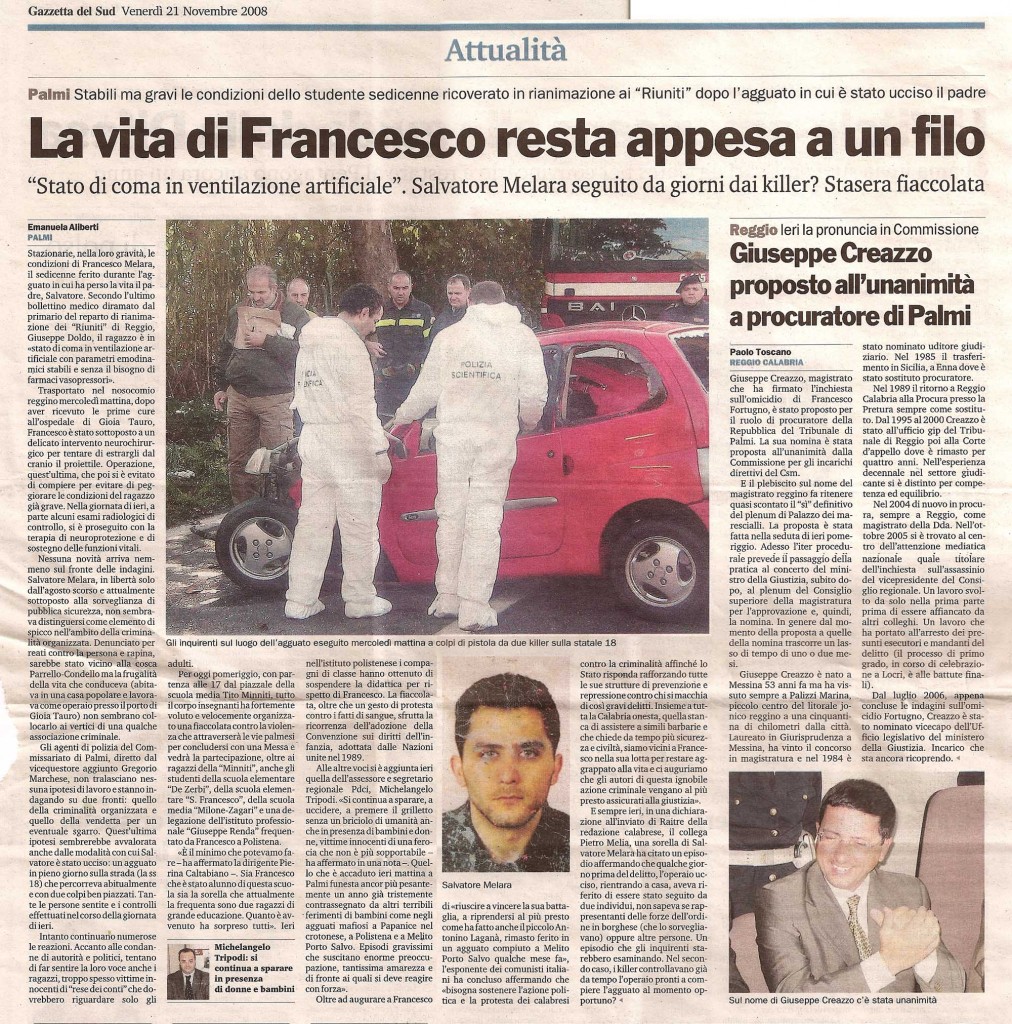 La vita di Francesco resta appesa a un filo