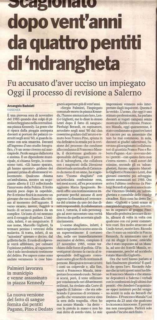 Scagionato dopo vent’anni da quattro pentiti di ‘ndrangheta
