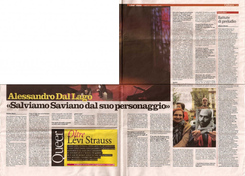 «Salviamo Saviano dal suo personaggio»