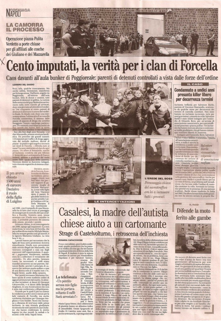 Cento imputati, la verità per i clan di Forcella