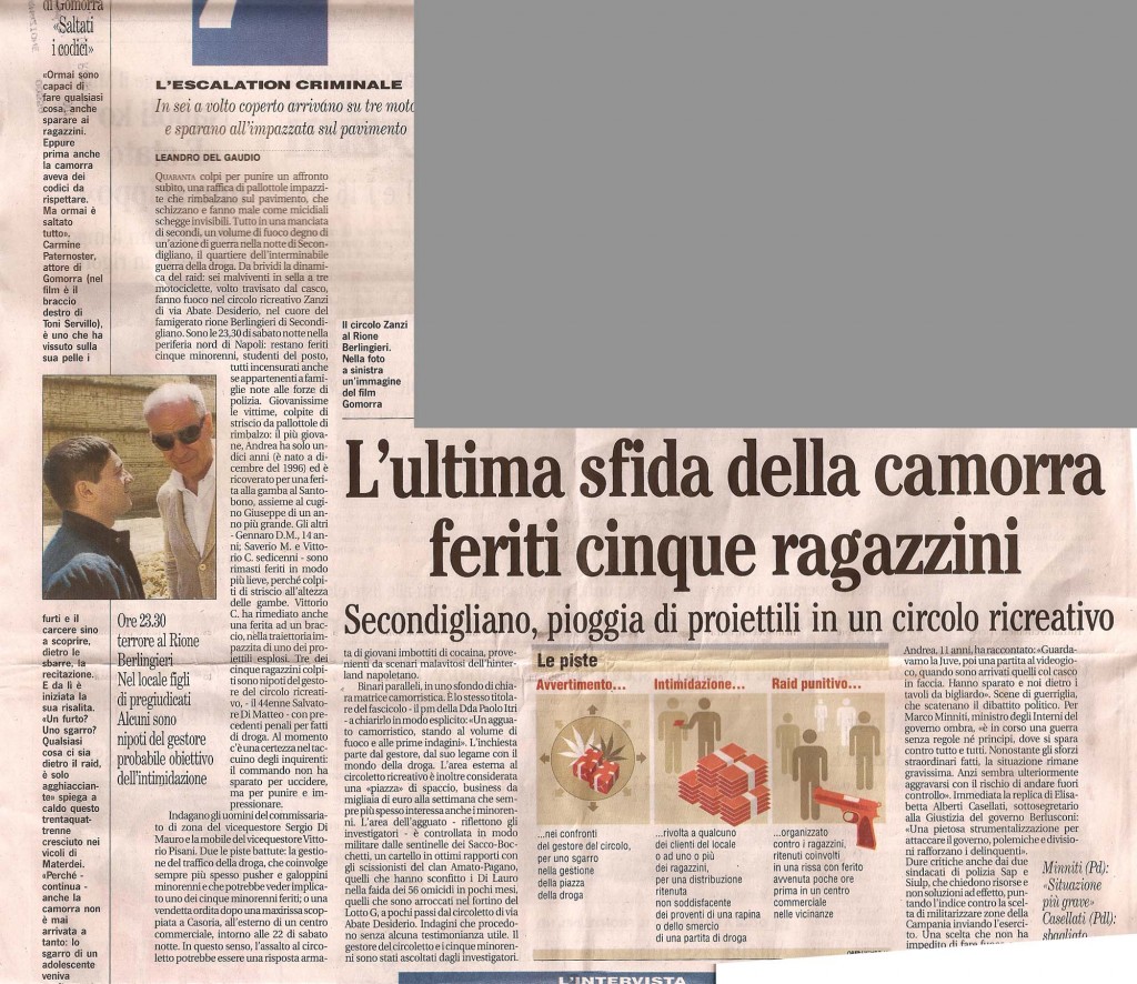L’ultima sfida della camorra, feriti cinque ragazzini