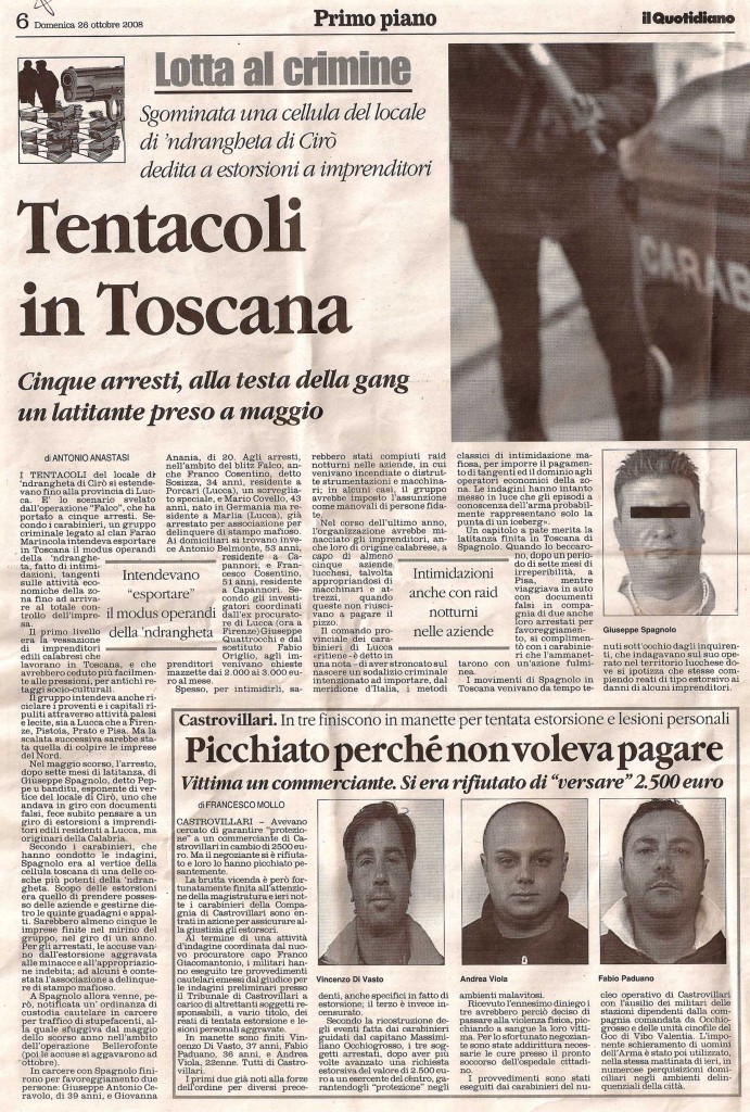 Tentacoli in Toscana