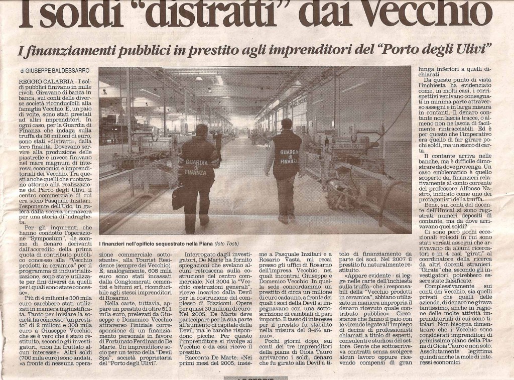 I soldi distratti dai “Vecchio”