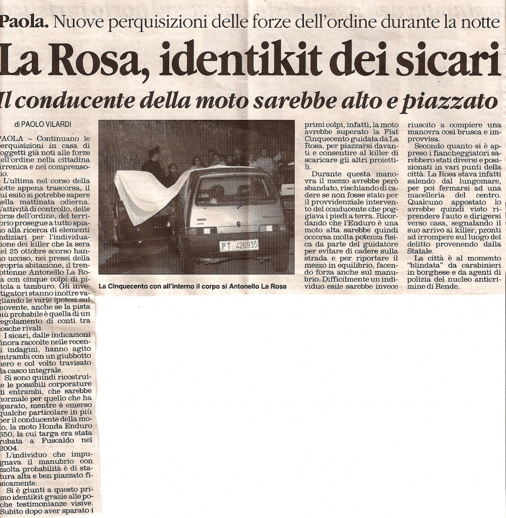 La Rosa, identikit dei sicari
