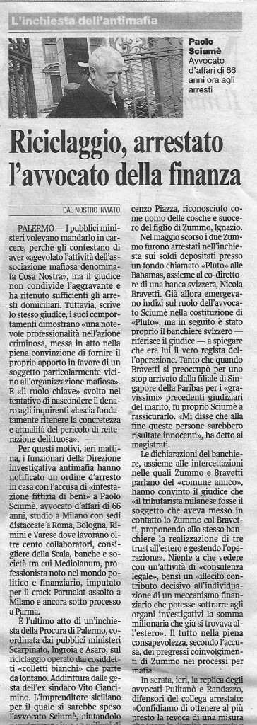 Riciclaggio, arrestato l’avvocato della finanza