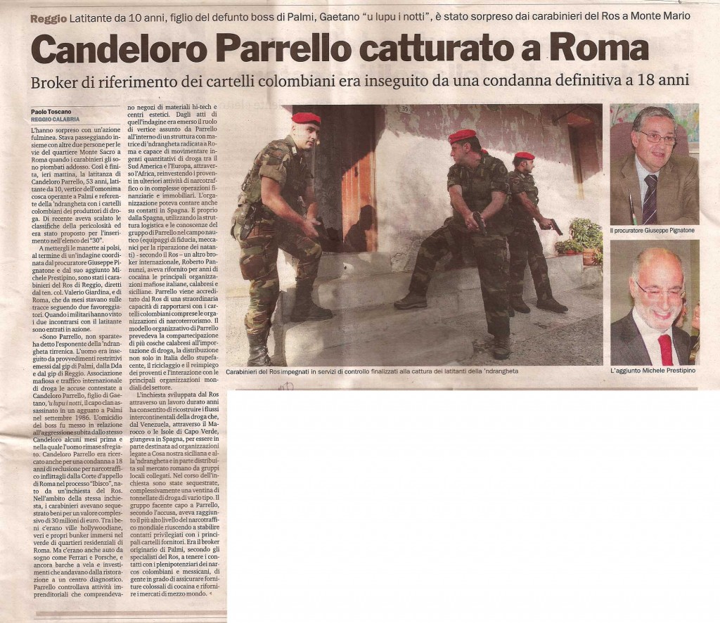Candeloro Parrello catturato a Roma