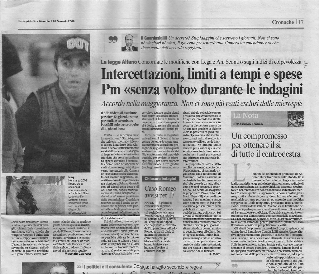 Intercettazioni, limiti a tempi e spese