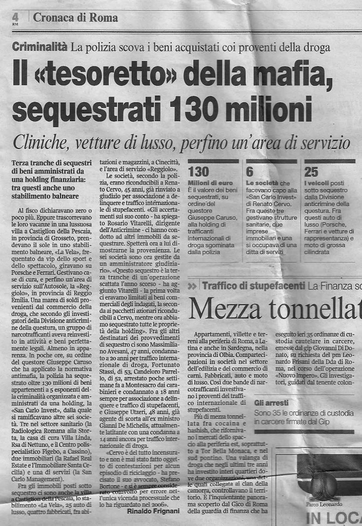 Il “tesoretto” della mafia, sequestrati 130 milioni